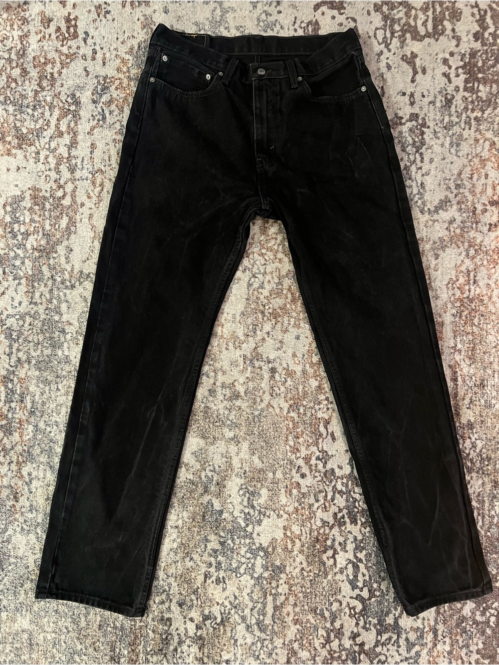 Men's Black Classic Levis 505 Straight Jeans 34 x 34